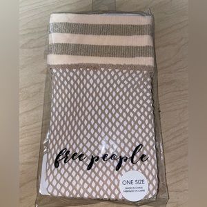 Free People Riot Sport Fishnet Anklet Sock / Nude Lurex